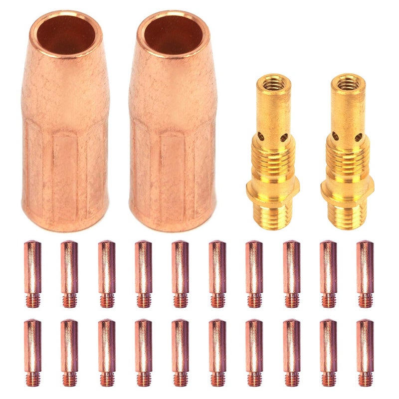 Zinger Mig Welding gun accessory11-30 0.030" kit for Forney 140 FC-i Mig gun: 20pcs Contact Tips 11-30 0.030" + 2pcs gas nozzles 21-50F + 2pcs 35-50 welding diffuse - Image 1